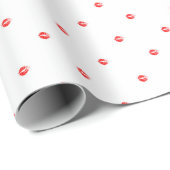 Juicy kisses red Valentijn Cadeaupapier (Rol Hoek)
