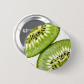 Juicy kiwi snijwanden ronde button 5,7 cm (Voorkant /achterkant)