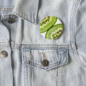 Juicy kiwi snijwanden ronde button 5,7 cm (In situ)