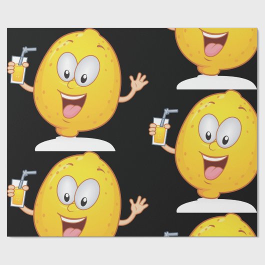 Juicy Lemon Drink Cadeaupapier (Vlak)