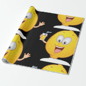 Juicy Lemon Drink Cadeaupapier (Uitgerold)