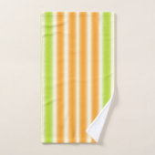 Juicy Lemon Limoen en Oranje citrusvruchtenstripes Bad Handdoek (Handdoek)