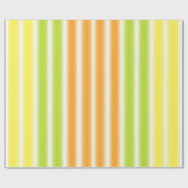 Juicy Lemon Limoen en Oranje citrusvruchtenstripes Cadeaupapier (Vlak)
