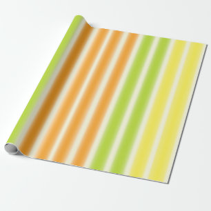 Juicy Lemon Limoen en Oranje citrusvruchtenstripes Cadeaupapier