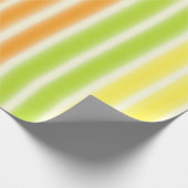 Juicy Lemon Limoen en Oranje citrusvruchtenstripes Cadeaupapier (Hoek)