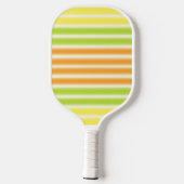 Juicy Lemon Limoen en Oranje citrusvruchtenstripes Pickleball Paddle (Achterkant)
