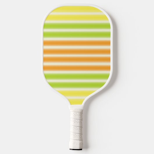 Juicy Lemon Limoen en Oranje citrusvruchtenstripes Pickleball Paddle (Achterkant)