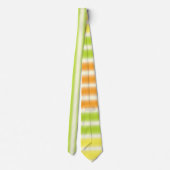 Juicy Lemon Limoen en Oranje citrusvruchtenstripes Stropdas (Achterkant)