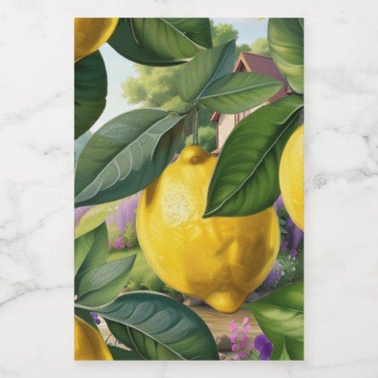 Juicy lemons voedselcontainer etiket (Enkel label)