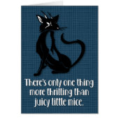 "Juicy Little Mice" Kat-Lover Birthday Card (Voorkant)