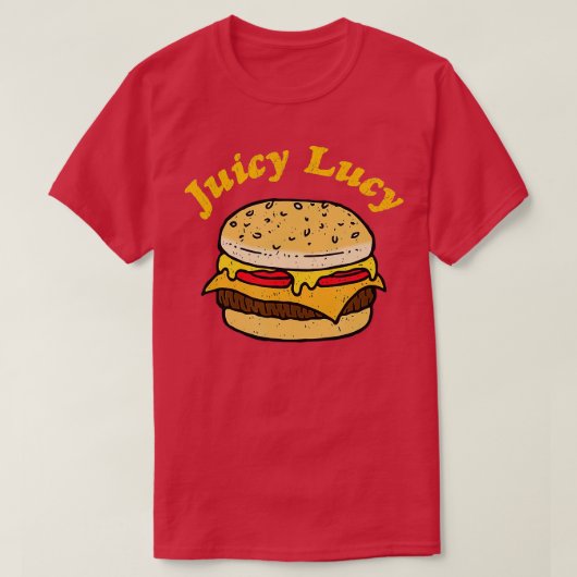Juicy Lucy cheeseburger liefhebbers T-shirt (Design voorkant)