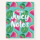 Juicy Notes | Waterverf Watermeloensoort Notitieboek (Voorkant)