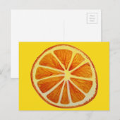 Juicy Oranje citrus waterverf fruit pop kunst Briefkaart (Voorkant / Achterkant)