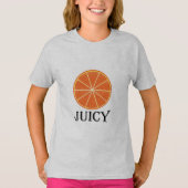 Juicy Oranje - Girls' Basic T-Shirt (Voorkant)