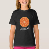 Juicy Oranje - Girls' Basic T-Shirt (Voorkant)