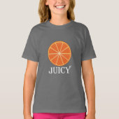 Juicy Oranje - Girls' Basic T-Shirt (Voorkant)
