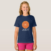 Juicy Oranje - Girls' Basic T-Shirt (Voorkant volledig)