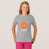 Juicy Oranje - Girls' Basic T-Shirt (Voorkant volledig)