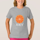 Juicy Oranje - Girls' Basic T-Shirt (Voorkant)