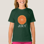 Juicy Oranje - Girls' Basic T-Shirt (Voorkant)