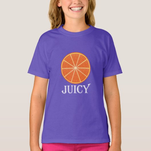 Juicy Oranje - Girls' Basic T-Shirt (Voorkant)