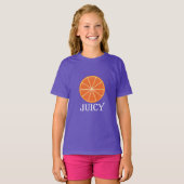 Juicy Oranje - Girls' Basic T-Shirt (Voorkant volledig)