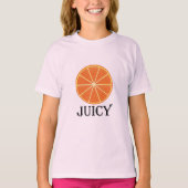 Juicy Oranje - Girls' Basic T-Shirt (Voorkant)