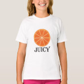 Juicy Oranje - Girls' Basic T-Shirt (Voorkant)