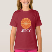 Juicy Oranje - Girls' Basic T-Shirt (Voorkant)