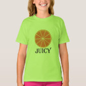 Juicy Oranje - Girls' Basic T-Shirt (Voorkant)