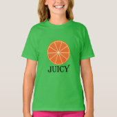 Juicy Oranje - Girls' Basic T-Shirt (Voorkant)