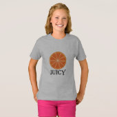 Juicy Oranje - Girls' Basic T-Shirt (Voorkant volledig)