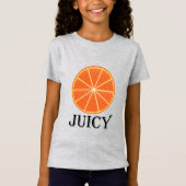 Juicy Oranje - Girls' Fine Jersey T-Shirt (Voorkant)