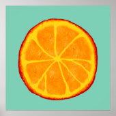 Juicy Oranje Slice Custom Poster (Voorkant)
