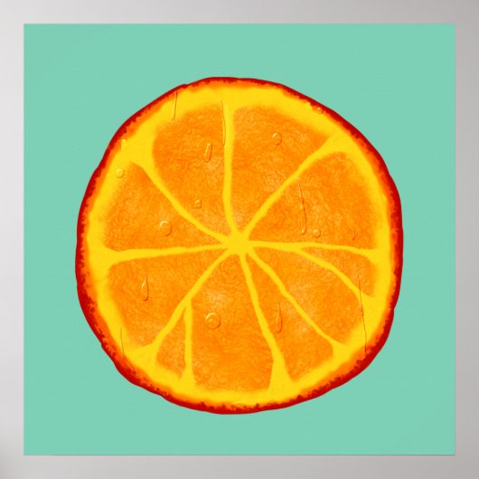Juicy Oranje Slice Custom Poster (Voorkant)