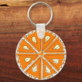 Juicy Oranje Slice Sleutelhanger (Voorkant)
