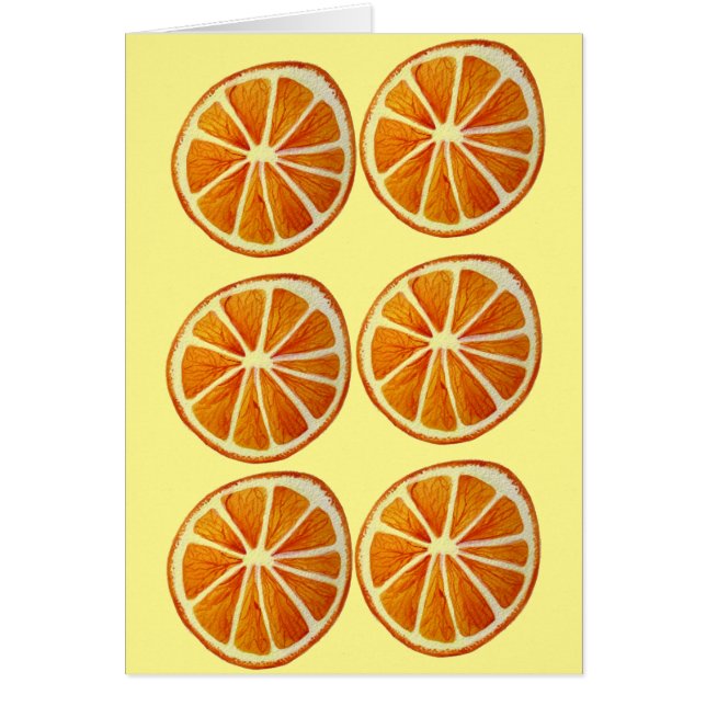 Juicy oranje slice waterverf art. pop art. (Voorkant)