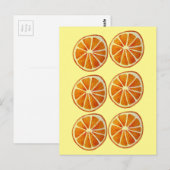 Juicy oranje slice waterverf art. pop art. briefkaart (Voorkant / Achterkant)
