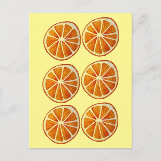 Juicy oranje slice waterverf art. pop art. briefkaart (Voorkant)