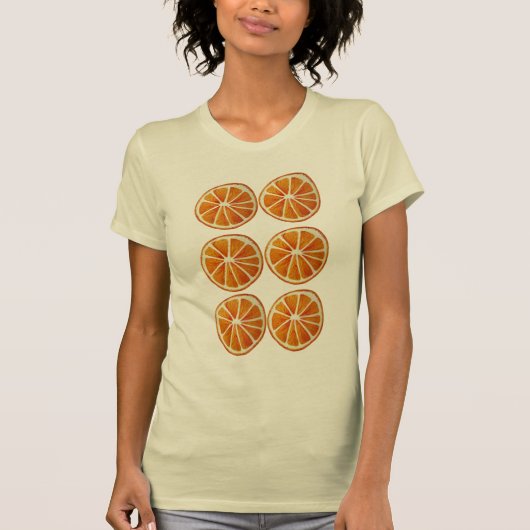 Juicy oranje slice waterverf art. pop art. t-shirt (Voorkant)