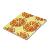 Juicy oranje slice waterverf art. pop art. tegeltje (Zijkant)