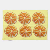 Juicy oranje slice waterverf art. pop art. theedoek (Horizontaal)