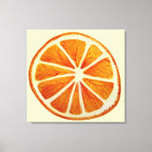 Juicy oranje slice waterverf art pop canvas afdruk (Voorkant)