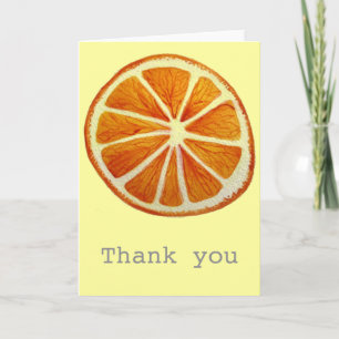 Juicy Oranje waterverf fruit pop Bedankkaart