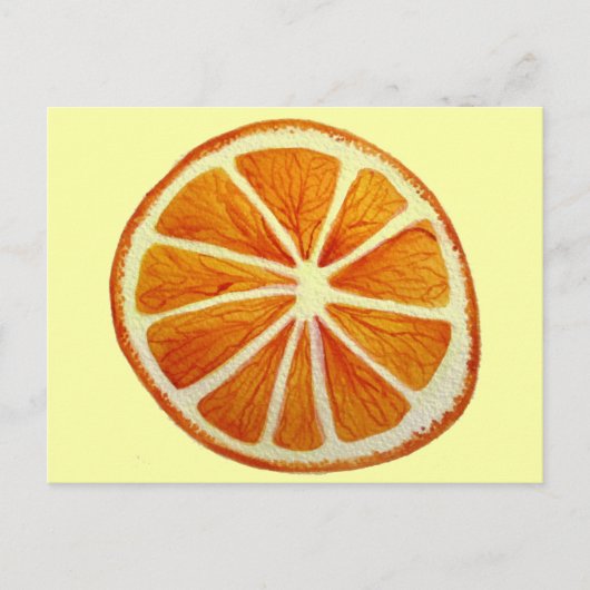 Juicy Oranje waterverf fruit pop Briefkaart (Voorkant)