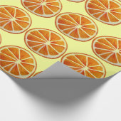 Juicy Oranje waterverf fruit pop Cadeaupapier (Hoek)
