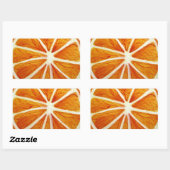 Juicy Oranje waterverf fruit pop Rechthoekige Sticker (Vel)