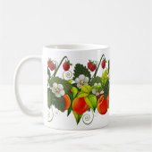 Juicy Peach en Red Strawberry Delight Koffiemok (Links)