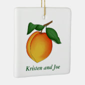Juicy Peach kerstversiering Keramisch Ornament (Rechts)
