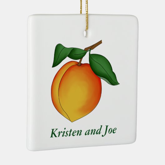 Juicy Peach kerstversiering Keramisch Ornament (Rechts)